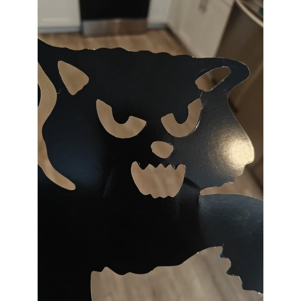 Vintage Halloween Die Cut Decorations Mummy/ Scream Glo In dark,Cat,Mummy,Banner